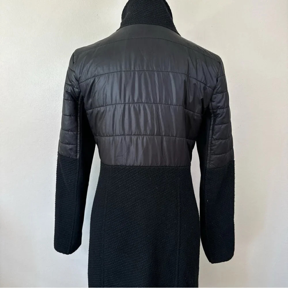 BCBGeneration Quilted Textured Long Asymmetric Zipper Jacket - Picture 3 of 16